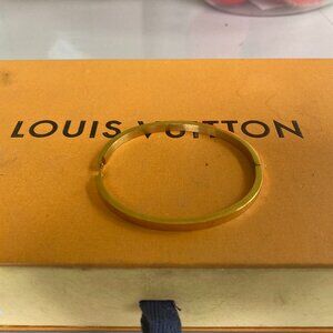 Louis Vuitton Bangle Bracelet Gold Tone Logos NO BOX